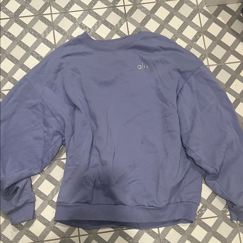 ALO Yoga Women's Lavender Crew Neck Sweater